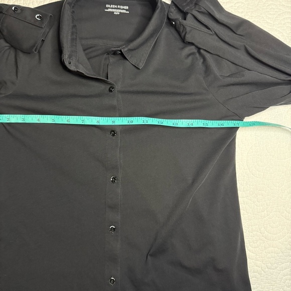 Eileen Fisher Black Long Sleeve shirt - Picture 8 of 9